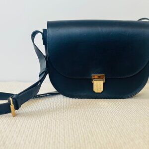 A.P.C. Navy Blue Leather Crossbody